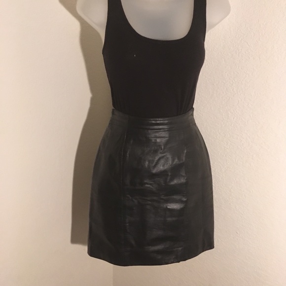 Byrnes & Baker Dresses & Skirts - Byrnes & Baker 100% Leather Skirt, Size 4
